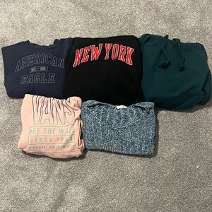 4 Hoodies 1 Sweater Bundle